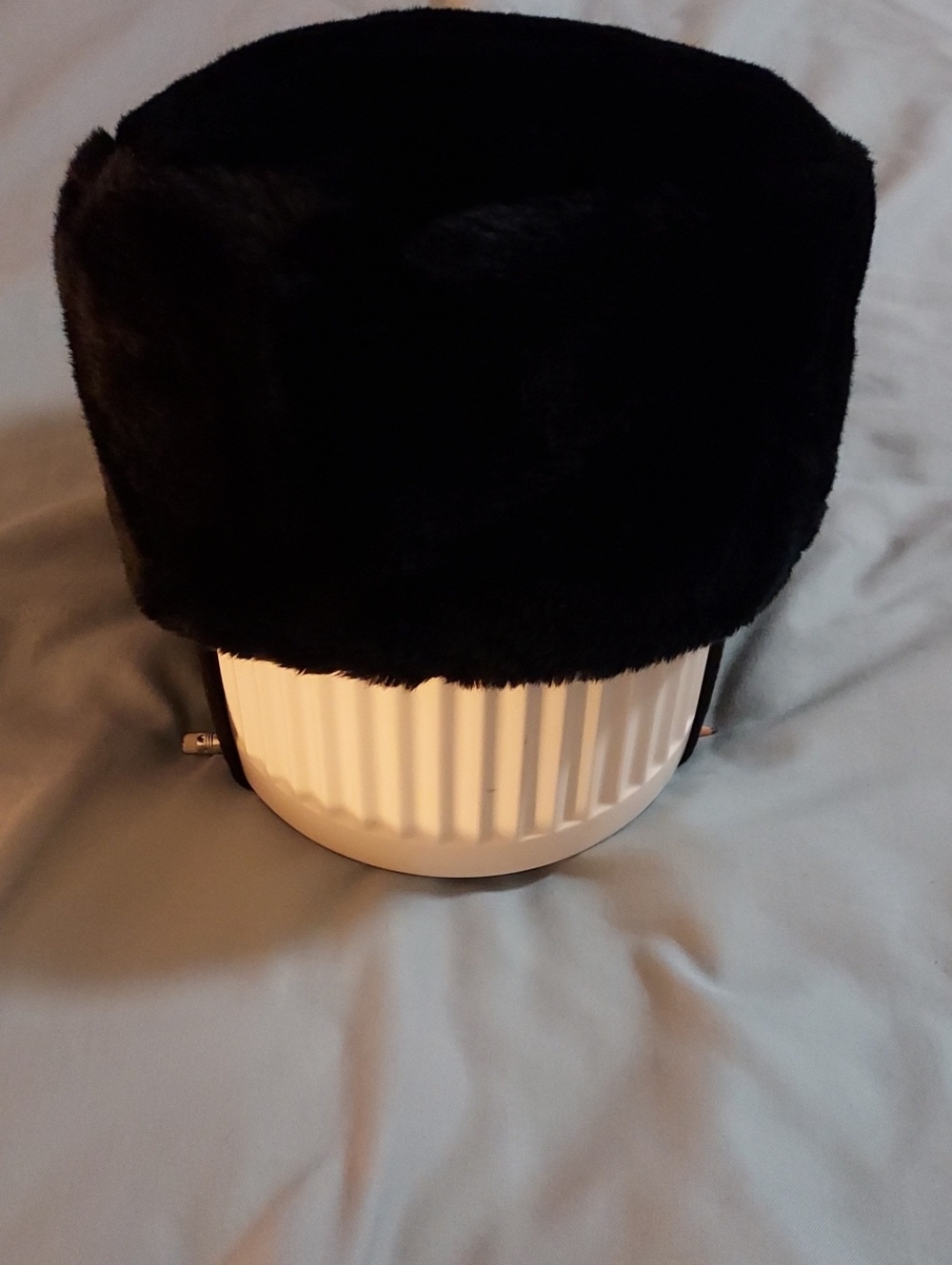 Black Faux Fur Russian-Style Ushanka Hat